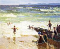 Potthast, Edward Henry - Bathers by the Shore